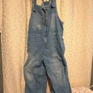 We The Free Light Blue Denim Jumpsuit